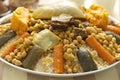 Moroccan couscous dish Royalty Free Stock Photo