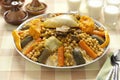 Moroccan couscous dish Royalty Free Stock Photo