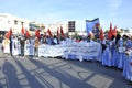 A Moroccan demonstration to claim the Moroccan Sahara Royalty Free Stock Photo