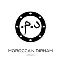 moroccan dirham icon in trendy design style. moroccan dirham icon isolated on white background. moroccan dirham vector icon simple Royalty Free Stock Photo