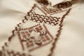 Moroccan Djellaba embroidery details Royalty Free Stock Photo