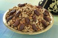 Moroccan festive tajine with nuts and dates