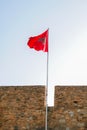 Moroccan flag in Asilah, Morocco Royalty Free Stock Photo