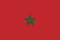 Moroccan flag standard official proportions Royalty Free Stock Photo