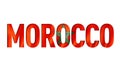 Morocco flag text font