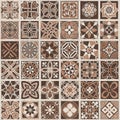 Moroccan floor tile design Lisbon geometric Azulejo tile pattern. Royalty Free Stock Photo