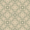 Moroccan floral monochrome seamless ornament.