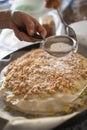 Moroccan pastilla preparation on a kitchen