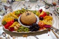 Moroccan fruits. A variety of fruits served at a Moroccan wedding Royalty Free Stock Photo