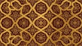 Moroccan Gold Red Geometric Pattern Background Islamic Luxury Ornamental Texture Design Royalty Free Stock Photo