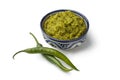 Moroccan green harissa and fresh green peppers