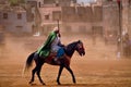 Moroccan horseman with gun