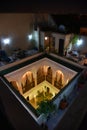 Moroccan house night view