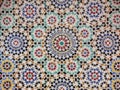 Moroccan Islamic mosaic tiles in Marrakesh, Morocco Royalty Free Stock Photo