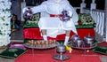 Moroccan man preparing Maghrebi mint tea