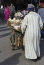 Moroccan man in white jellaba