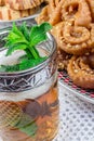 Moroccan mint tea and desserts