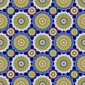 Moroccan Mosaic Seamless Patterns. Retro motif. Royalty Free Stock Photo