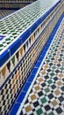 Moroccan mosaic tiled steps