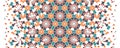 Moroccan mosaic wallpaper. Repeating vector border, pattern, background.