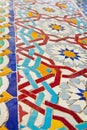 Moroccan mosaics with small geometric elements of colored ceramic Morocco - Africa