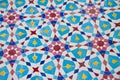 Moroccan mosaics with small geometric elements of colored ceramic Morocco - Africa