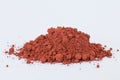 Moroccan Ochre pigment on a white background