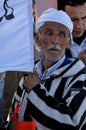 The Moroccan people participate in demonstrations demanding the Moroccan Sahara Royalty Free Stock Photo