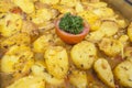 Moroccan potato at a hotel restaurant buffet