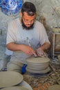 Moroccan potter at work Royalty Free Stock Photo