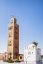 Moroccan prayer mosque Koutoubia in Marrakesh, Morocco, Africa Royalty Free Stock Photo