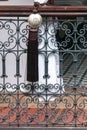 Moroccan Riad railing with decorative pompon Royalty Free Stock Photo