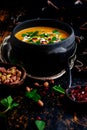 Moroccan roasted pumpkin soup vegan