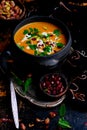 Moroccan roasted pumpkin soup vegan