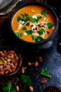 Moroccan roasted pumpkin soup vegan