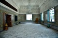 Moroccan room decorated with traditional Moroccan zellij with lots of expensive antiques.