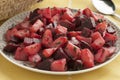 Moroccan salad with beets and potatoes