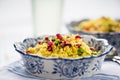 Moroccan salad,couscous and pomegranate Royalty Free Stock Photo