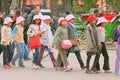 Moroccan schoolgirls on school outing