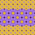 Moroccan seamless pattern, Morocco. Patchwork mosaic traditional folk geometric ornament lilac purple orange. Tribal oriental Royalty Free Stock Photo