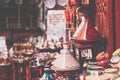 Moroccan souk crafts souvenirs in medina, Essaouira, Morocco