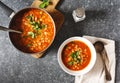 Moroccan soup with chickpeas