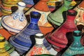 Moroccan souvenir colorful tajine pots