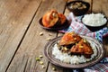 Moroccan spiced chicken with dates and aubergines