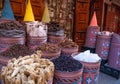 Moroccan Spices for sale in the Marrakech medina at Mellah jewish market