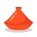 Moroccan steam food tajine icon vector illustration