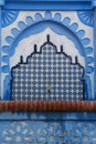 Moroccan style architecture fountain, located in the Medina of Chefchaouen, Morocco Royalty Free Stock Photo