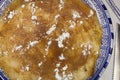 Moroccan sweet and salty pastilla detail