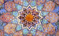 Moroccan swirl tracing mosaic decoration. Traditional Arabic Islamic mosque motif Background. Mosque decoration element