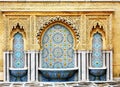 Moroccan swirl tracing mosaic decoration. Traditional Arabic Islamic mosque motif Background. Mosque decoration element